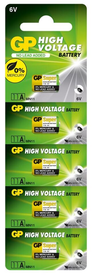 GP GP11A-C5 11A 6V Yüksek Voltaj Spesifik Pil 5'li Paket