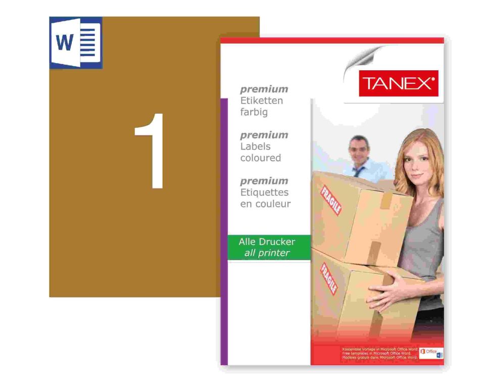 TW-2000 210x297 mm KRAFT LASER ETİKET