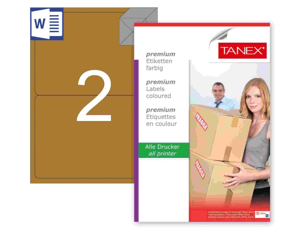 TW-2002 199,6x143,5 mm KRAFT LASER ETİKET