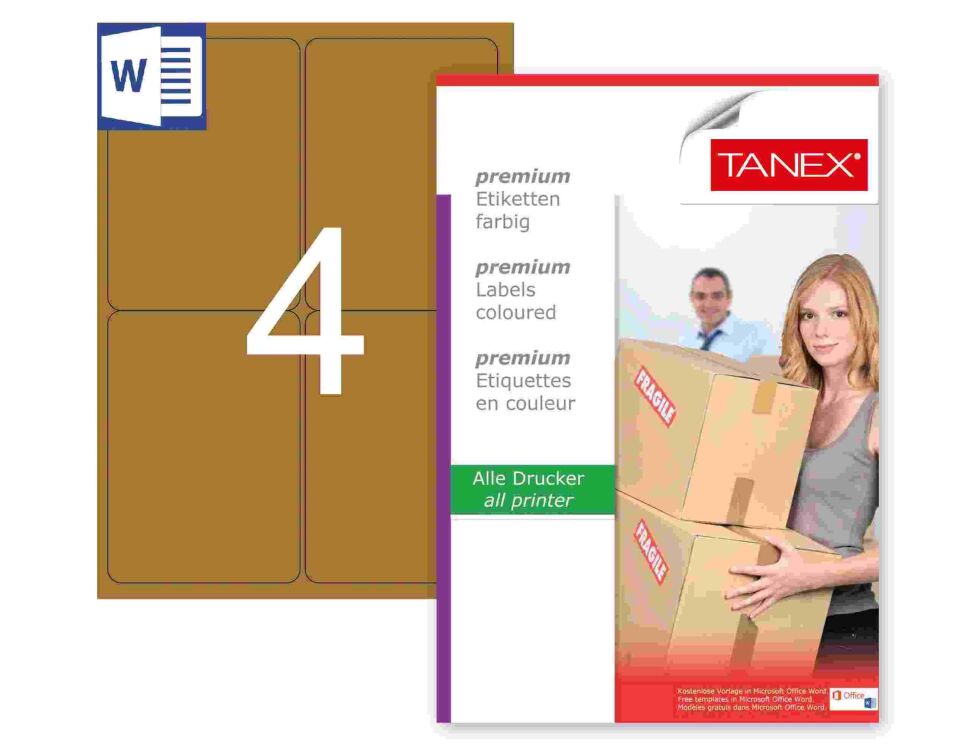 TW-2004 99,1x139 mm KRAFT LASER ETİKET