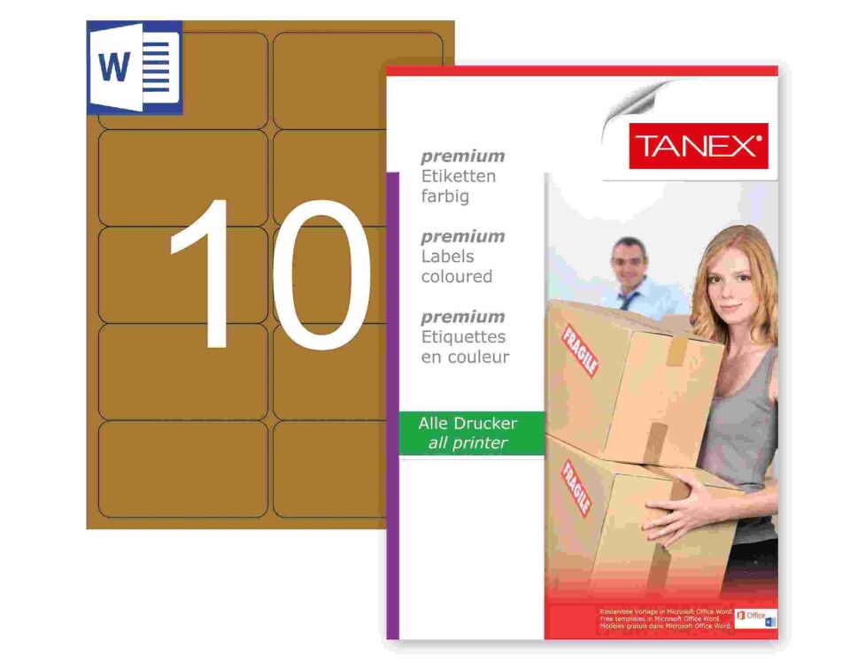 TW-2010 99,06x57 mm KRAFT LASER ETİKET