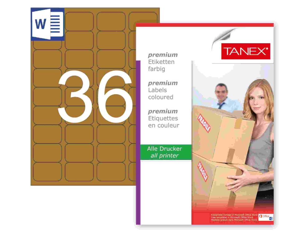 TW-2036 45x30 mm KRAFT LASER ETİKET