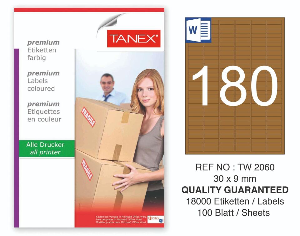 TW-2060 30x9 mm KRAFT LASER ETİKET