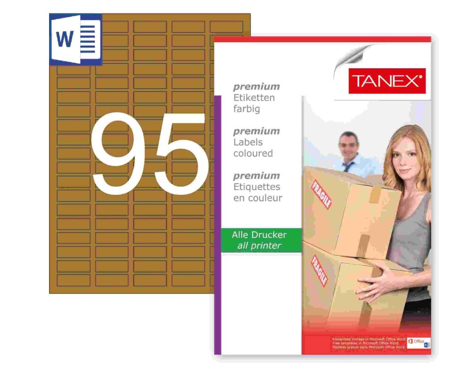 TW-2095 30x12 mm KRAFT LASER ETİKET