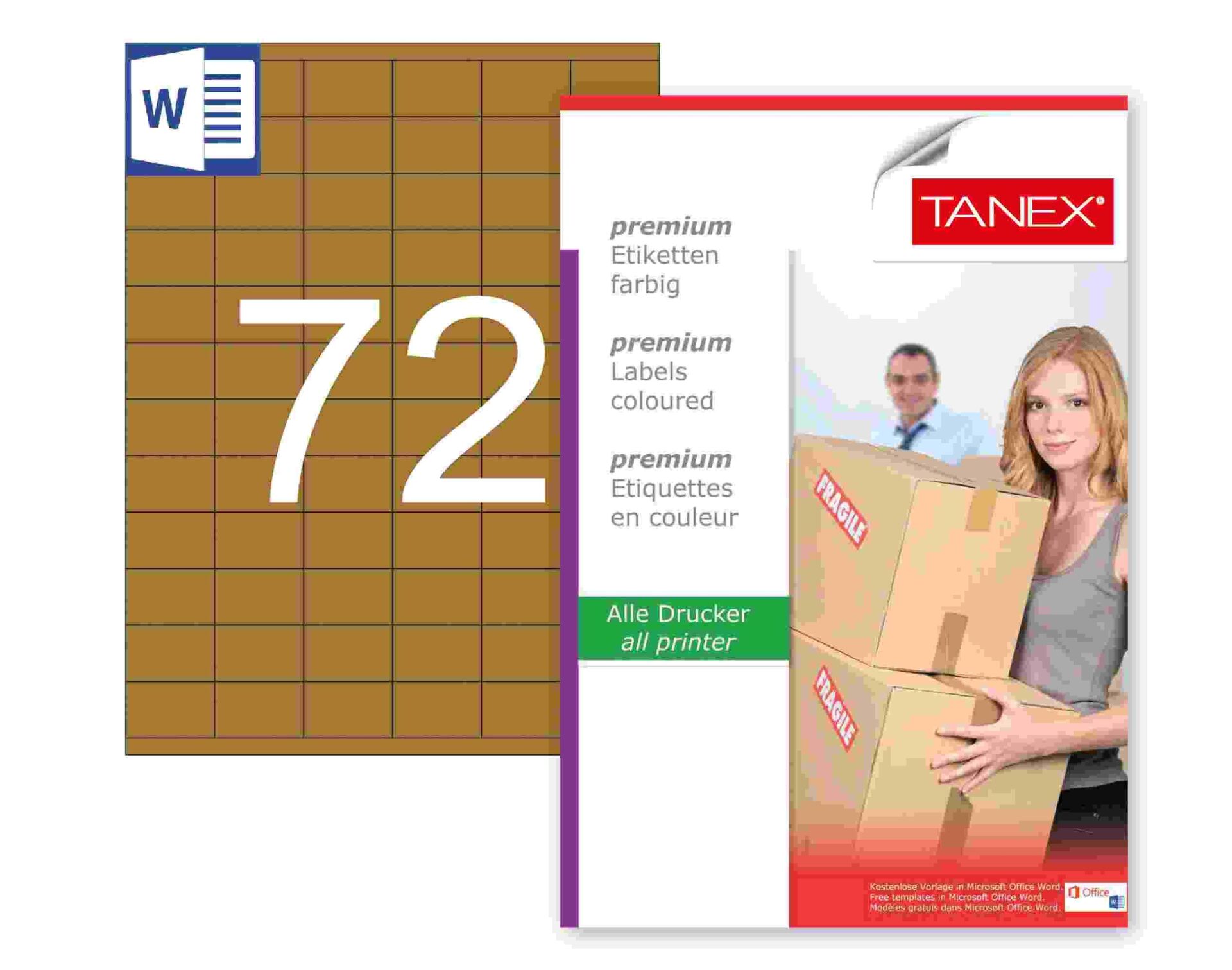 TW-2172 35x23 mm KRAFT LASER ETİKET