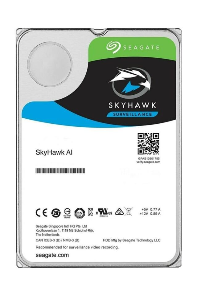 Seagate 10Tb 3.5'' Skyhawk 7200Rpm 256Mb Sata 3.0 ST10000VE000 Harddisk (Hikvision)