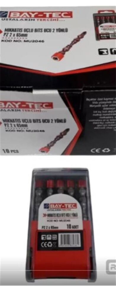 Bay-Tec Mıknatıs Uçlu Bits Ucu PZ2X65 mm Mu2046