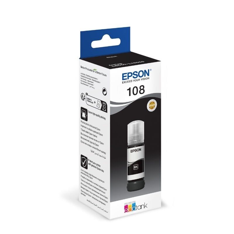 Epson C13T09C14A 108 EcoTank L18050 / L8050 Siyah Mürekkep Kartuş