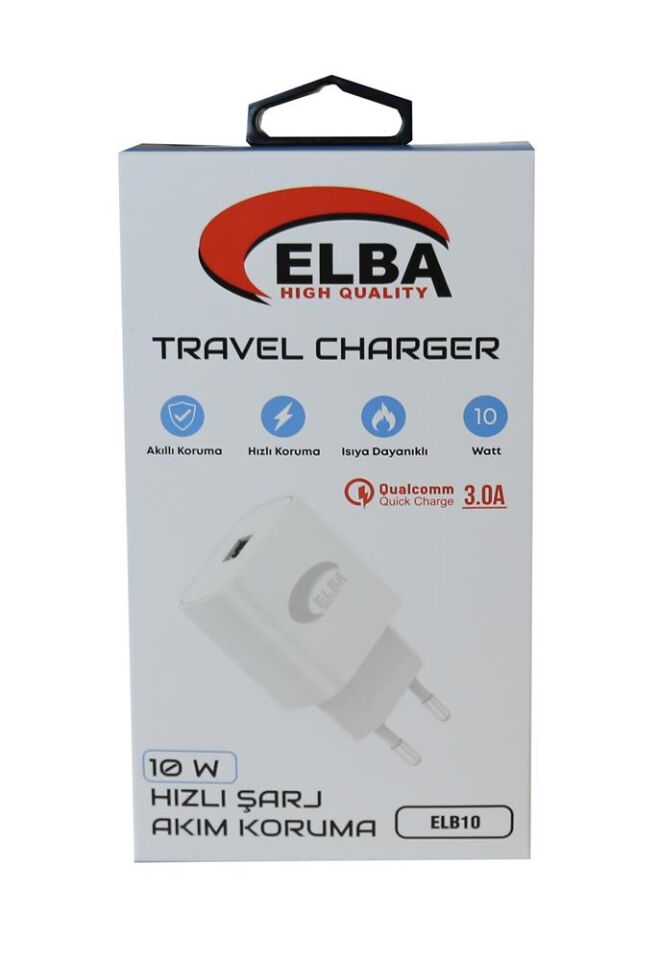 Elba Elb10 10W 3.0A Hızlı Şarj Akıllı Koruma Usb EV Şarj Kafa