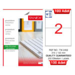 TANEX TW-2402 210x143 mm Inkjet / Laser A4 Etiket YETKİLİ SATICI (100 Adet)