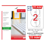 TANEX TW-3117 117 mm Inkjet / Laser A4 Etiket YETKİLİ SATICI (25 Adet)