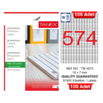 TANEX TW-4574 15x7 mm Inkjet / Laser A4 Etiket YETKİLİ SATICI (100 Adet)