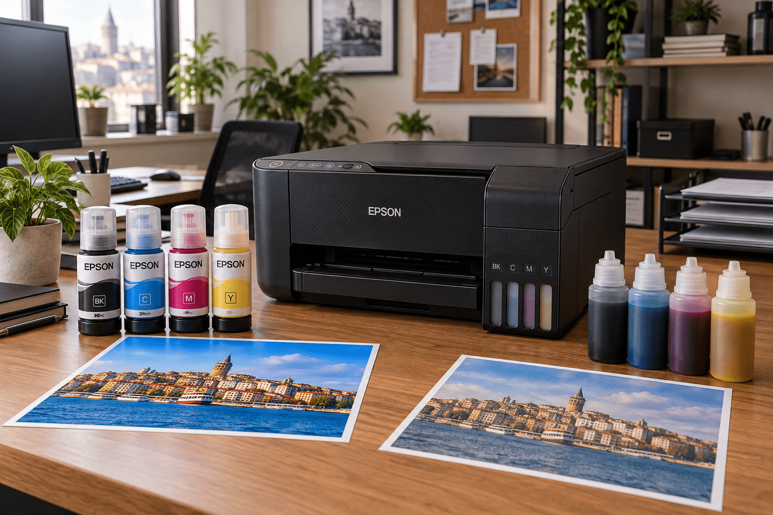 Epson orijinal mürekkep ile muadil mürekkep baskı kalitesi karşılaştırması