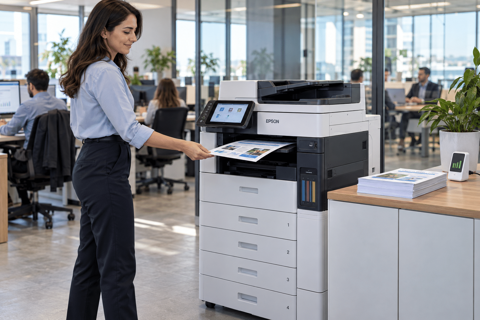 Epson Heat-Free teknolojisi kullanan enerji verimli kurumsal ofis yazıcısı