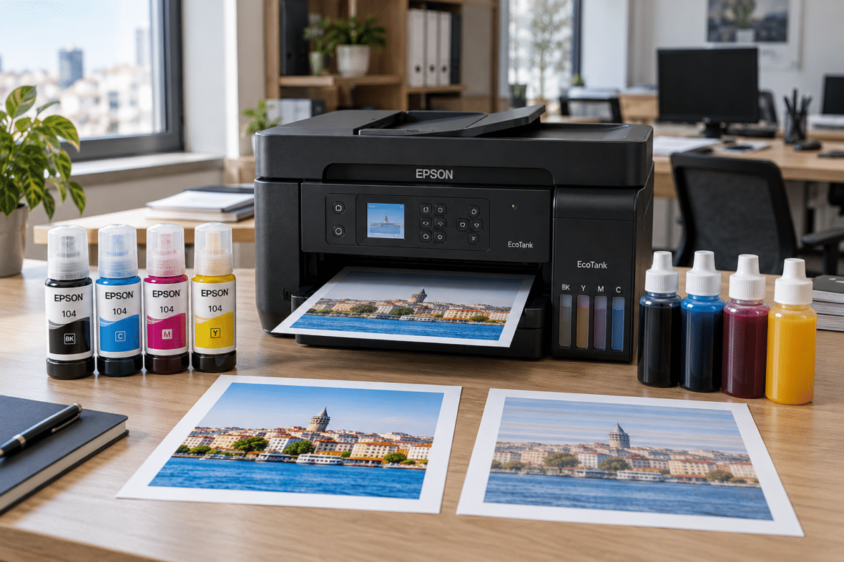 Orijinal Epson mürekkep ile muadil mürekkep baskı kalitesi karşılaştırması